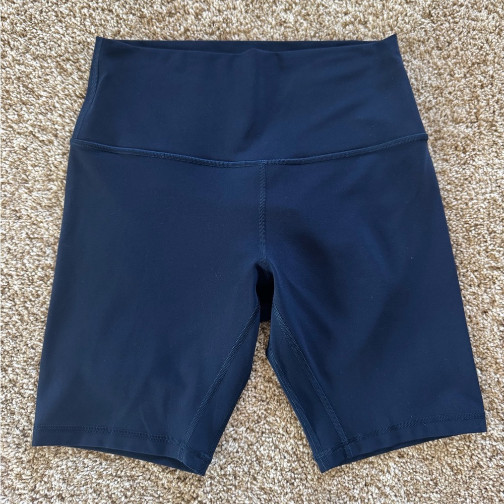 lululemon athletica Navy High-Waist Athletic Bike Shorts